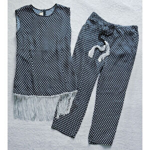 MARNI collectible 2013 runway "2-piece" fringe top pants set $1,045 i-42 / us-6